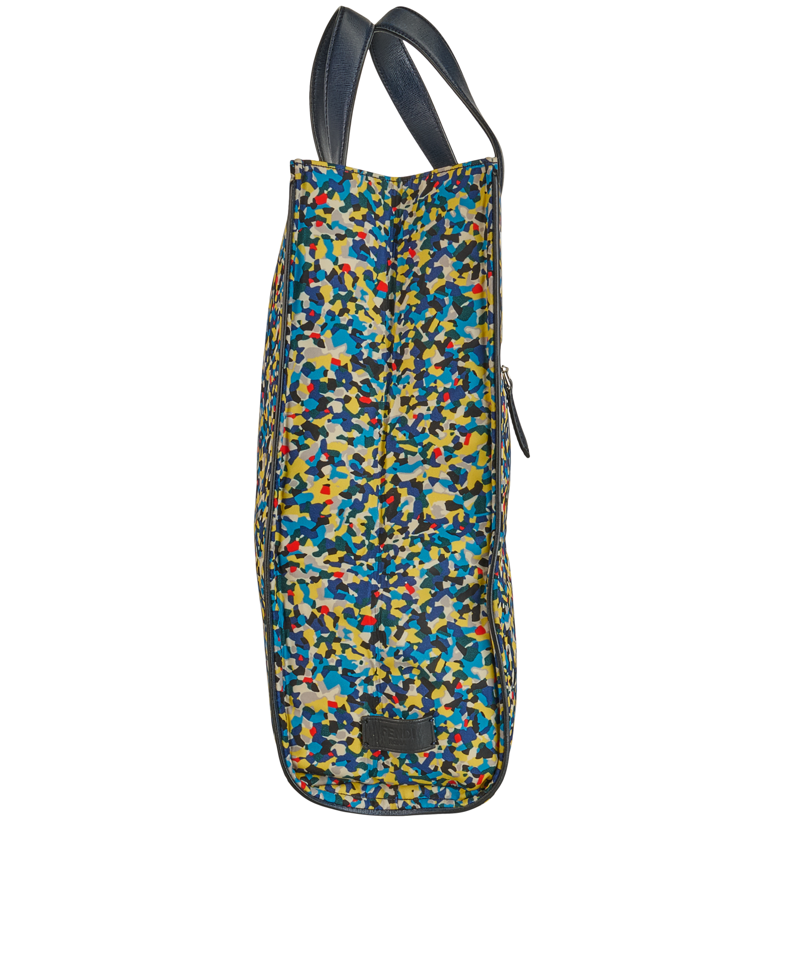 Monster Tote, &pound;395, Handbags, Navy, Leather/Nylon, Side view